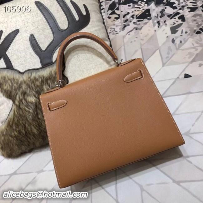 Affordable Price Hermes original Kelly Epsom Leather KL32 brown