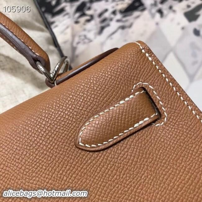 Affordable Price Hermes original Kelly Epsom Leather KL32 brown