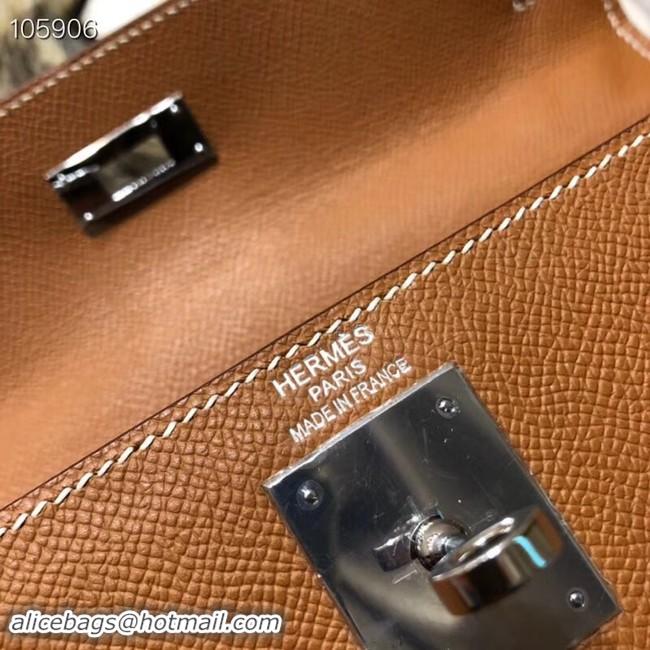 Affordable Price Hermes original Kelly Epsom Leather KL32 brown