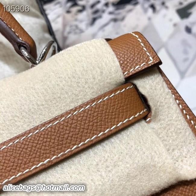 Affordable Price Hermes original Kelly Epsom Leather KL32 brown