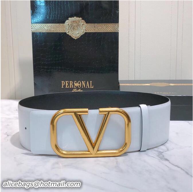 Free Shipping Discount Valentino 4cm Vlogo Belt V7469 White