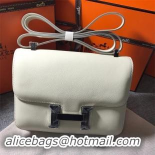 Good Quality Hermes Constance Bag Calfskin Leather H9999 White Silver