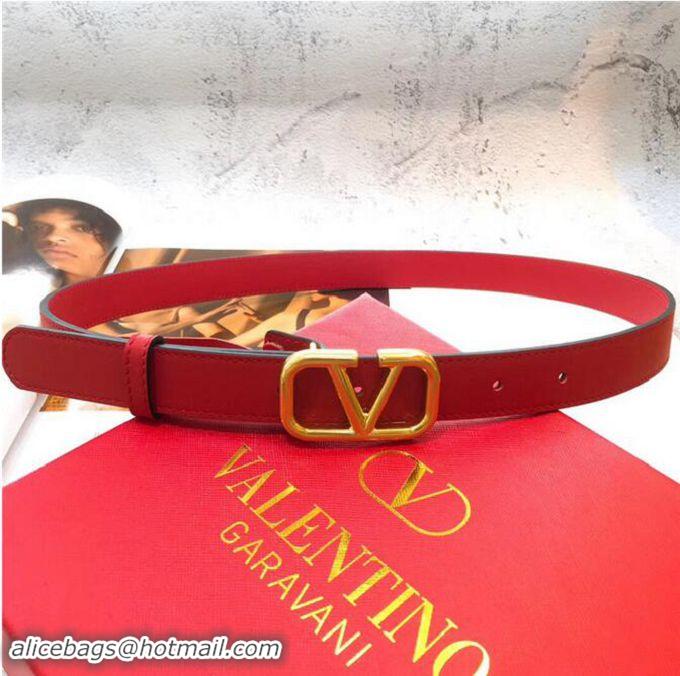 New Design Valentino Leather Belt V7471 Red