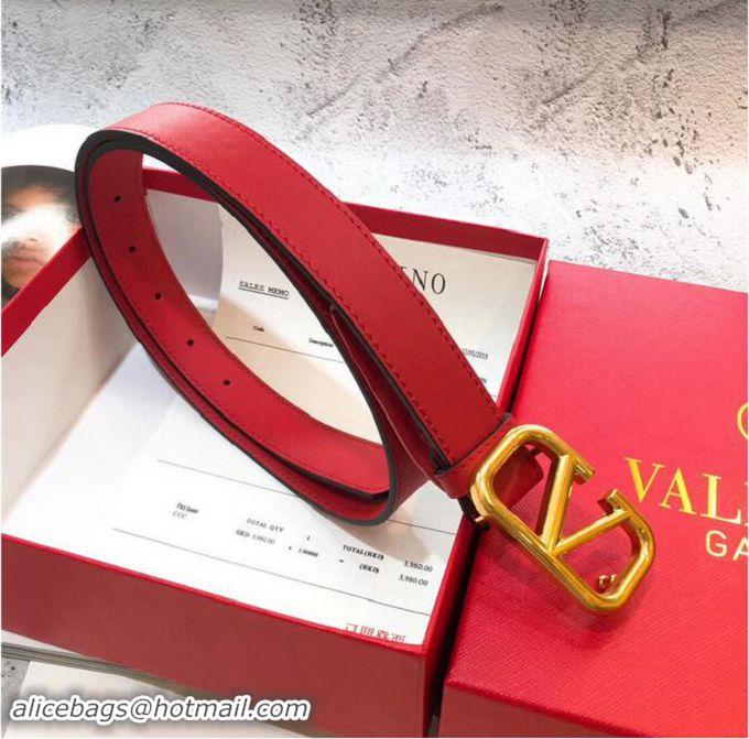 New Design Valentino Leather Belt V7471 Red