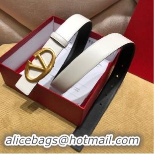 Top Sell Valentino Original Leather Belt V7472 White