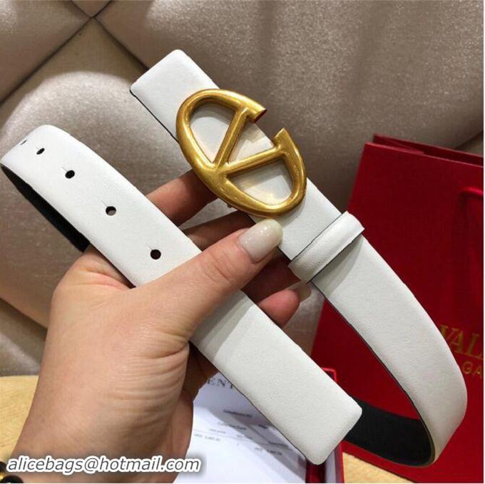 Top Sell Valentino Original Leather Belt V7472 White