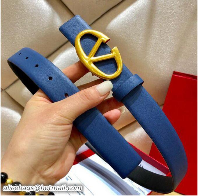 Wholesale Valentino Original Leather Belt V7472 Blue