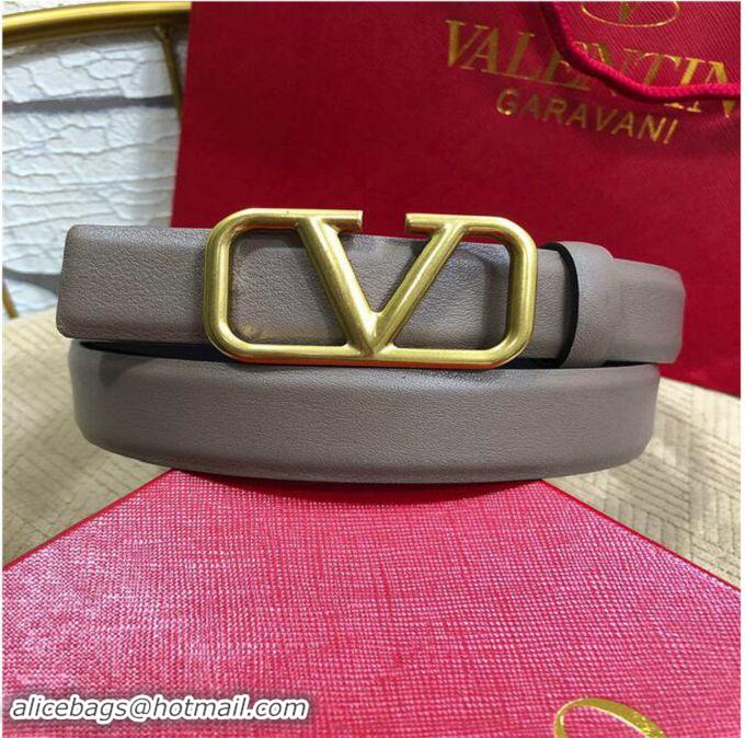 Best Price Valentino Original Leather VLOGO Belt V7473 Dark Grey