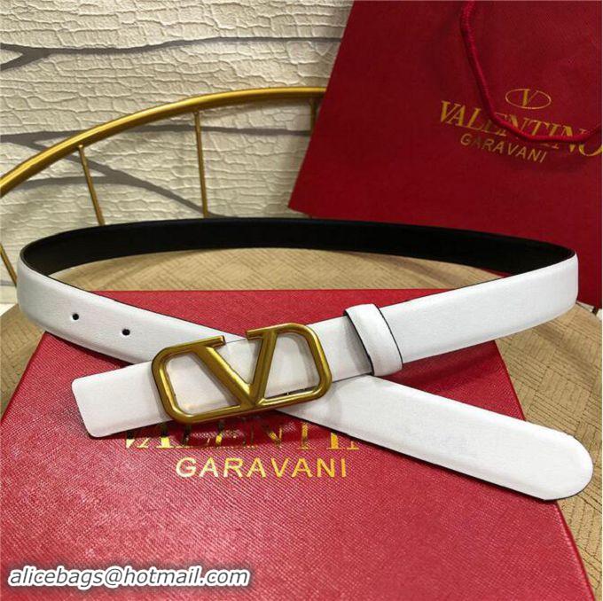 Affordable Price Valentino Original Leather VLOGO Belt V7474 White