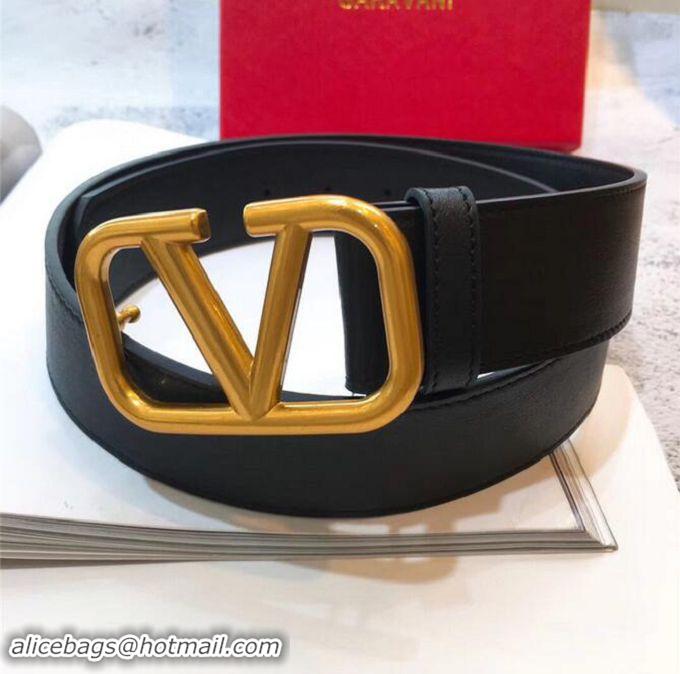 Wholesale Valentino Width 4cm Original Leather VLOGO Belt V7473 Black