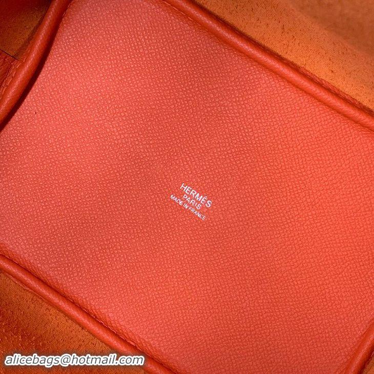 Unique Style Hermes Picotin Lock PM Taurillon Epsom Leather Orange 9809 Silver