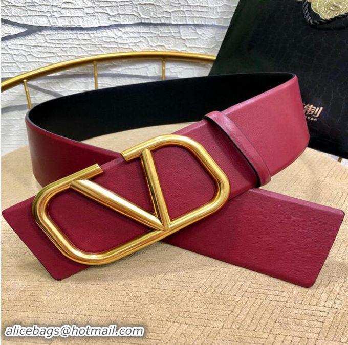 Spot Bulk Valentino 7cm VLOGO Belt V7170 Burgundy