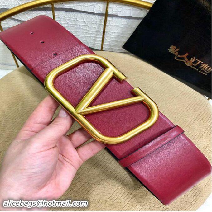 Spot Bulk Valentino 7cm VLOGO Belt V7170 Burgundy