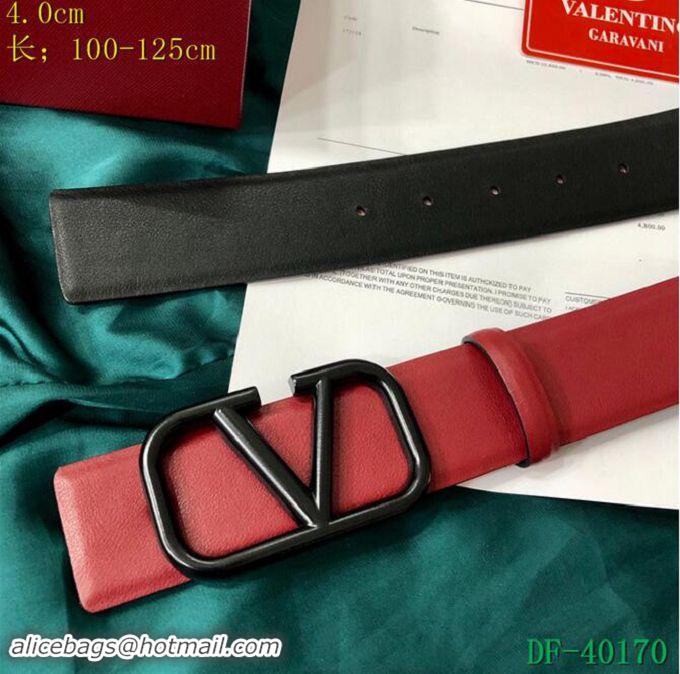 High Quality Valentino Width 4cm Togo Leather VLOGO Belt V7173