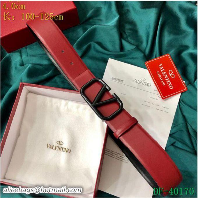 High Quality Valentino Width 4cm Togo Leather VLOGO Belt V7173