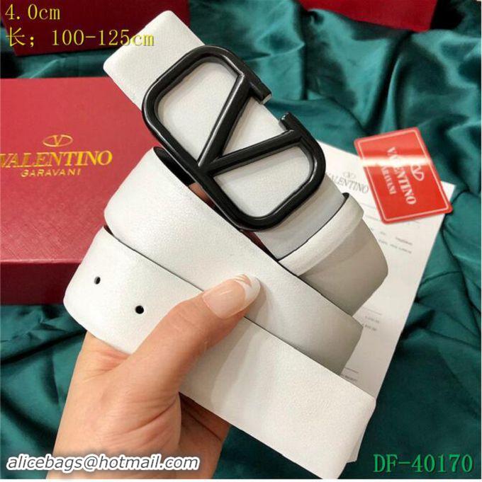 Inexpensive Valentino Width 4cm Togo Leather VLOGO Belt V7174