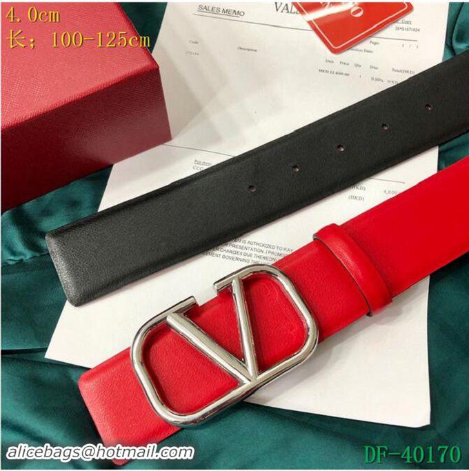 Best Price Valentino Width 4cm Togo Leather VLOGO Belt V7176