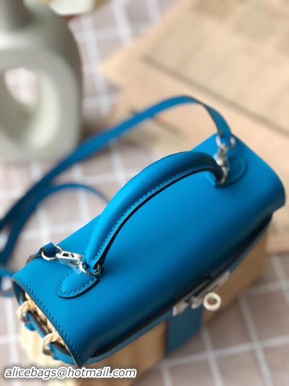 Discount Hermes kelly picnic bag 9810 blue