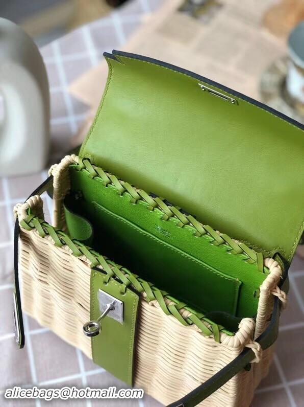 Luxury Hermes kelly picnic bag 9810 Green