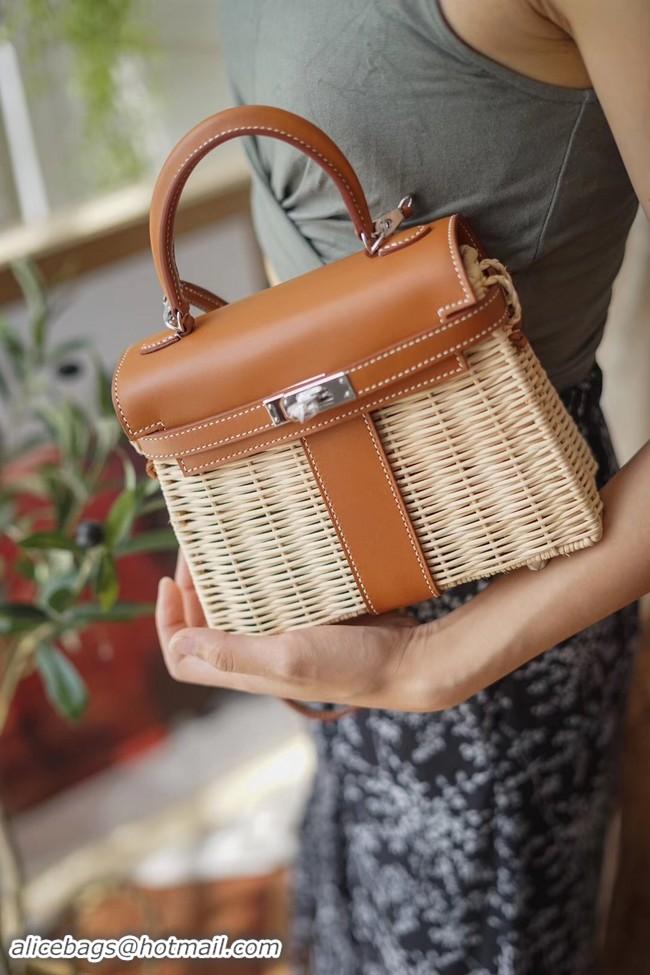 Best Price Hermes kelly picnic bag 9810 Brown