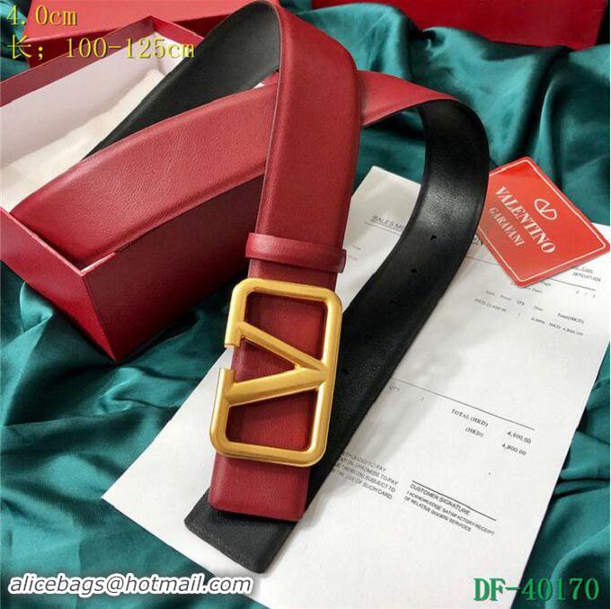 Discount Valentino Width 4cm Togo Leather VLOGO Belt V7175