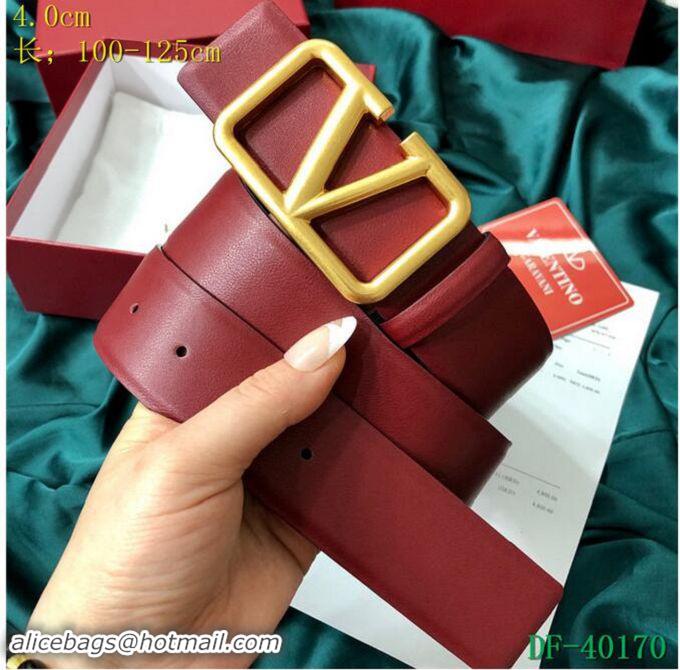 Discount Valentino Width 4cm Togo Leather VLOGO Belt V7175