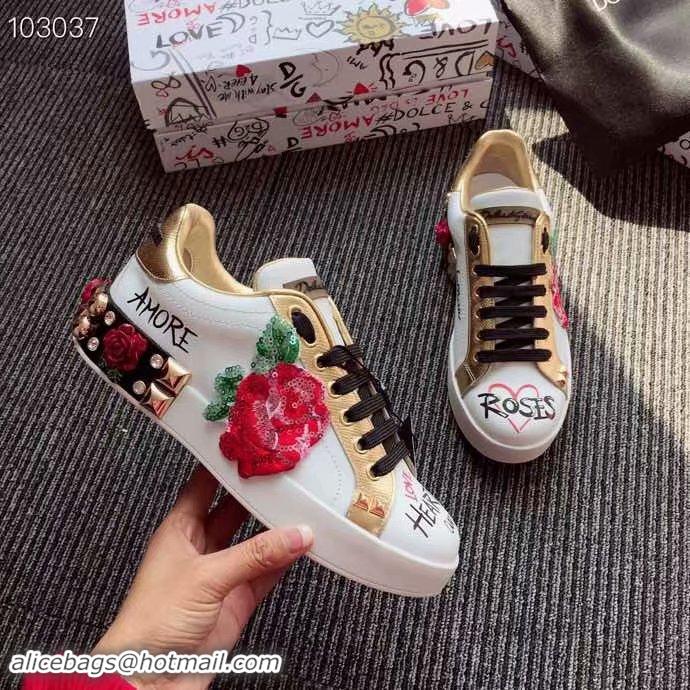 Spot Imitation Dolce & Gabbana Flower Shoes DG440FDC-1