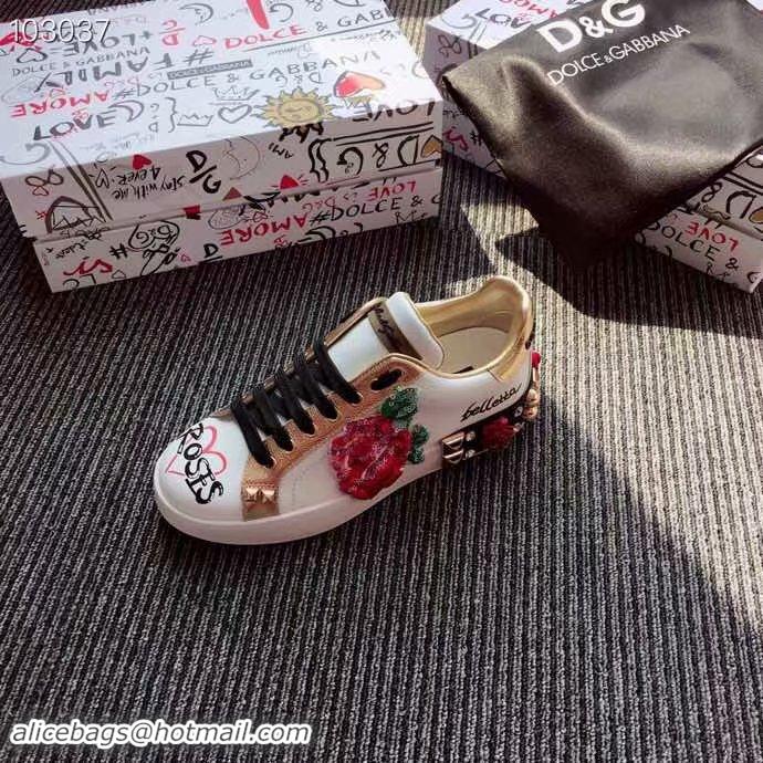 Spot Imitation Dolce & Gabbana Flower Shoes DG440FDC-1