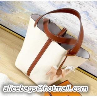 Practical Hermes Picotin Lock 22cm Bags Litchi Leather HPT88 White