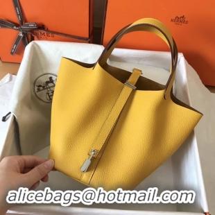 Best Price Hermes Picotin Lock PM Bags Original Leather H8688 yellow