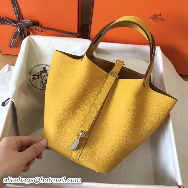 Best Price Hermes Picotin Lock PM Bags Original Leather H8688 yellow