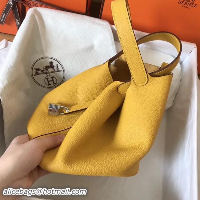 Best Price Hermes Picotin Lock PM Bags Original Leather H8688 yellow