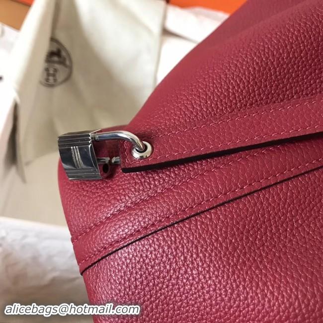 Stylish Hermes Picotin Lock PM Bags Original Leather H8688 wine red