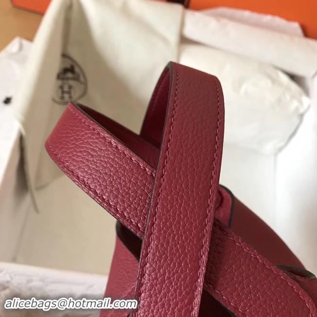 Stylish Hermes Picotin Lock PM Bags Original Leather H8688 wine red