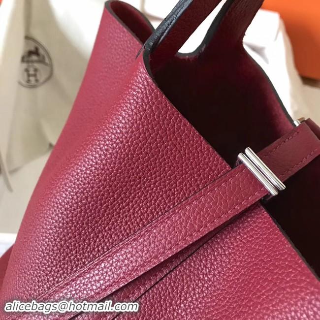 Stylish Hermes Picotin Lock PM Bags Original Leather H8688 wine red