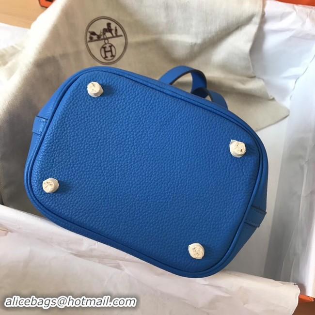 Discount Hermes Picotin Lock PM Bags Original Leather H8688 blue