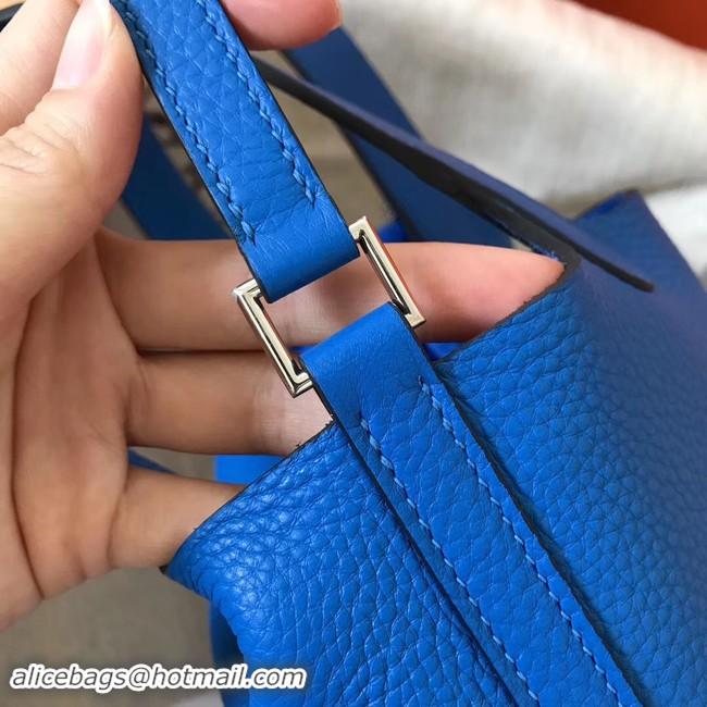 Discount Hermes Picotin Lock PM Bags Original Leather H8688 blue