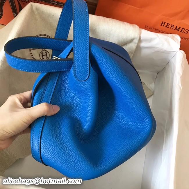 Discount Hermes Picotin Lock PM Bags Original Leather H8688 blue