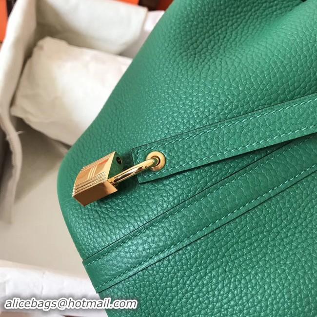 Luxury Hermes Picotin Lock PM Bags Original Leather H8688 green