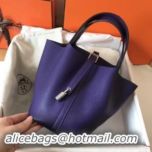 Good Quality Hermes Picotin Lock PM Bags Original Leather H8688 violet