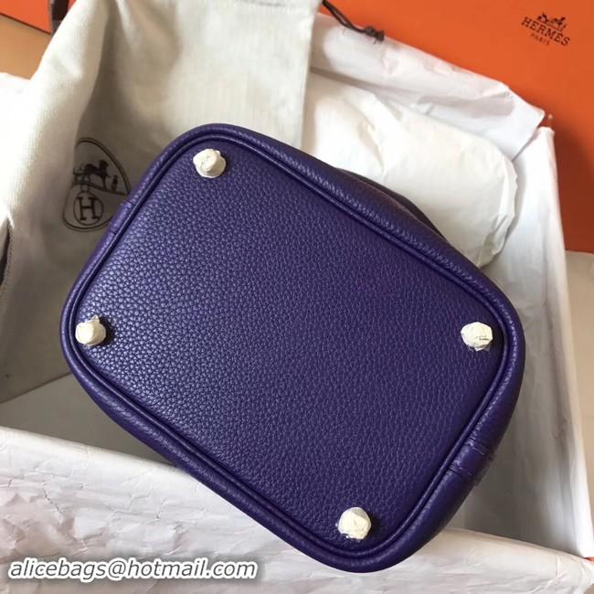 Good Quality Hermes Picotin Lock PM Bags Original Leather H8688 violet