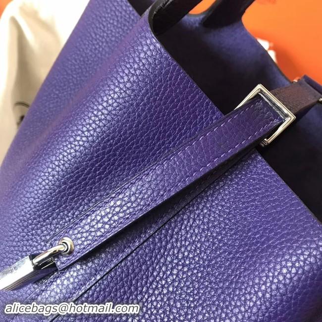 Good Quality Hermes Picotin Lock PM Bags Original Leather H8688 violet