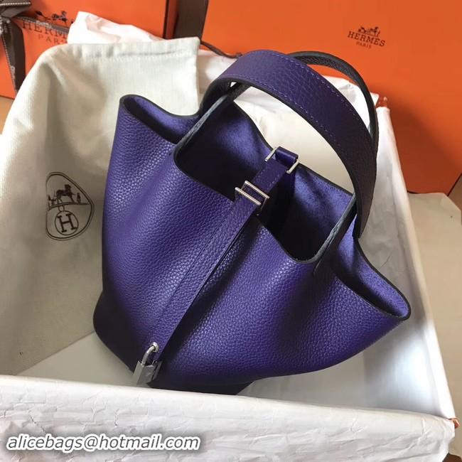 Good Quality Hermes Picotin Lock PM Bags Original Leather H8688 violet