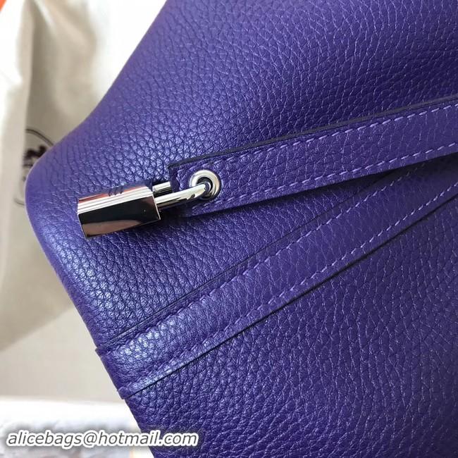 Good Quality Hermes Picotin Lock PM Bags Original Leather H8688 violet