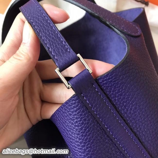 Good Quality Hermes Picotin Lock PM Bags Original Leather H8688 violet