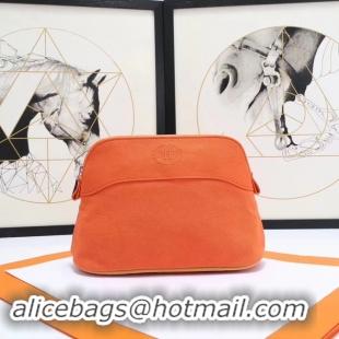 Best Grade Hermes Cosmetic Bag H3699 Orange