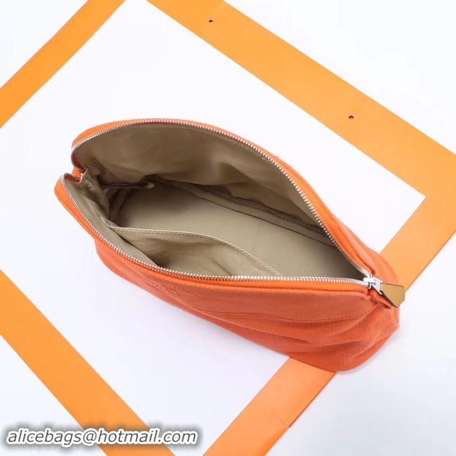 Best Grade Hermes Cosmetic Bag H3699 Orange