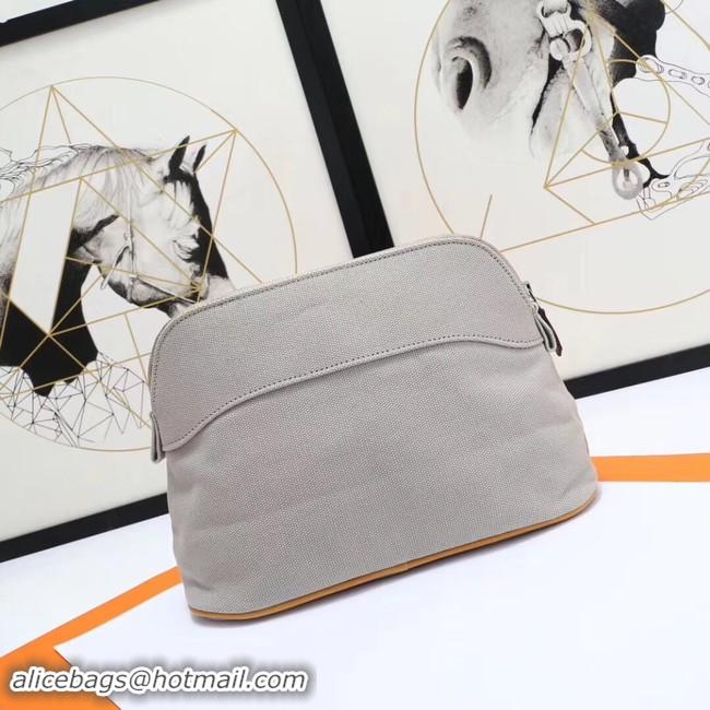 Best Product Hermes Cosmetic Bag H3699 Light Grey