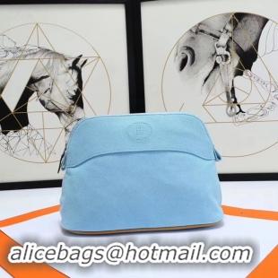 Duplicate Hermes Cosmetic Bag H3699 Light Blue