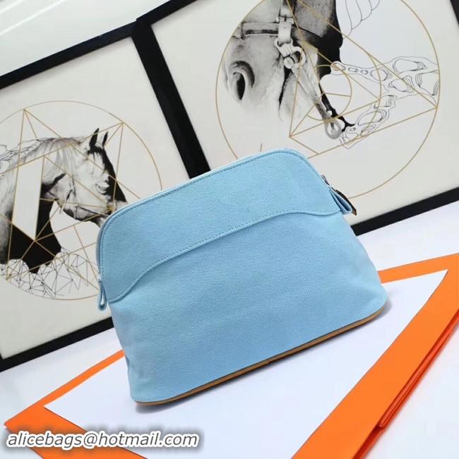 Duplicate Hermes Cosmetic Bag H3699 Light Blue